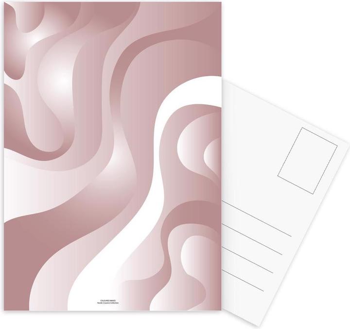 Image du produit Juniqe Coloured Waves - Pink - Abstrait & géométrique (15 pcs)