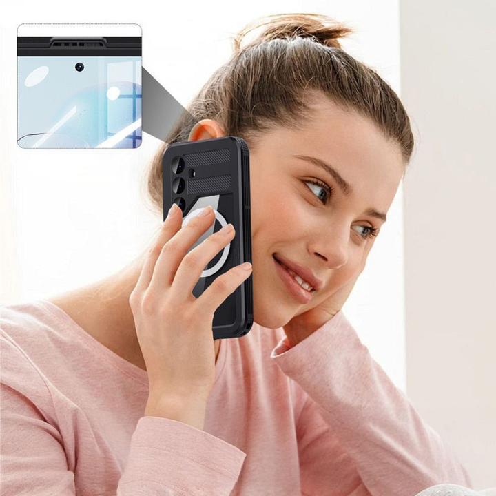 Produktbild OEM Case universal for sports Waterproof case SHELLBOX MARS with metal ring for SAMSUNG S25 black (Samsung Galaxy S25)