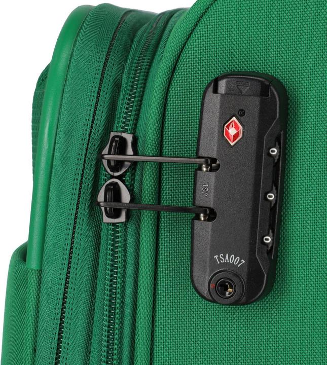 Actual product image Travelite Rügen 4-wheel suitcase set, 3-piece with stretch fold (90 l, XL (from 140l))