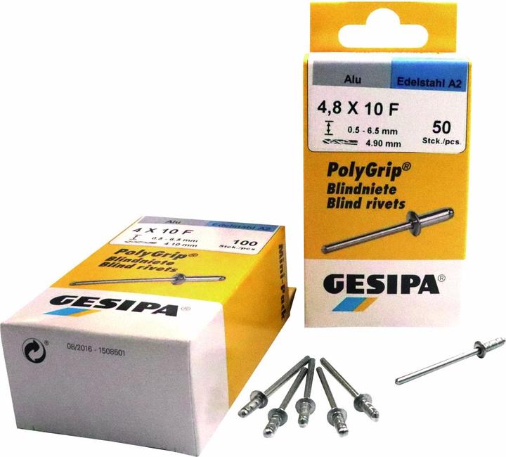 Actual product image Gesipa Blind rivet PolyGrip® Rivet shank dxl 4,8x17,0mm K16 Alu/Steel 25 pcs.