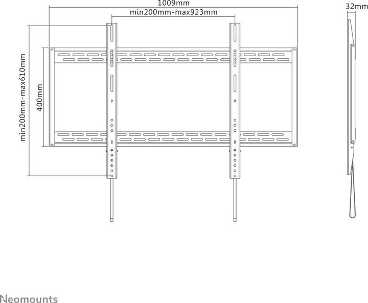 Produktbild Neomounts Lfd-W1000 (Wand, 100", 125 kg)