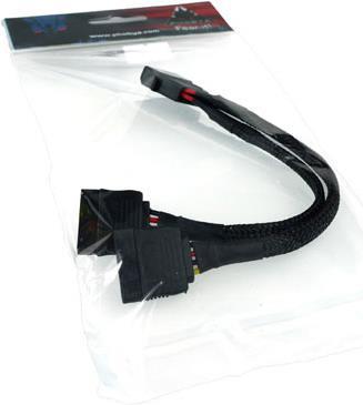 Produktbild Phobya Strom/SATA Y-Kabel intern 4Pin Molex auf 2x SATA 15cm Sch
