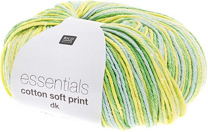 Actual product image Rico Design Wool Essentials Cotton Soft Print 50 g GreenLight Green (125 m)