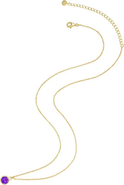 Image du produit Glanzstücke München Femme argent sterling améthyste or jaune 40,0 cm chaîne de base + 5,0 cm d'extension - 28703 (Argent Sterling, 40 - 45 cm)