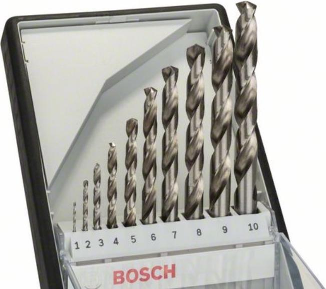 Produktbild Bosch Professional Zubehör PRO Metal HSS-G Spiralbohrer-Set, 10-tlg. (5 mm, 6 mm, 7 mm, 8 mm, 10 mm, 4 mm, 3 mm, 2 mm, 1 mm, 9 mm)