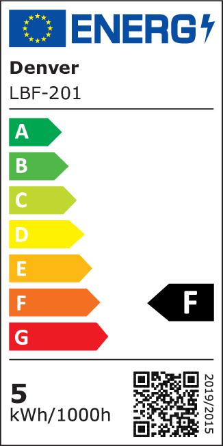 Energie-Label Denver LBF-201 (E14, 4.90 W, 470 lm, 1 x, F)