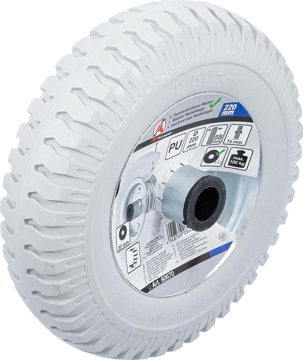 Produktbild BGS Rad für Sackkarren / Bollerwagen | PU, grau | 220 mm (100 kg)