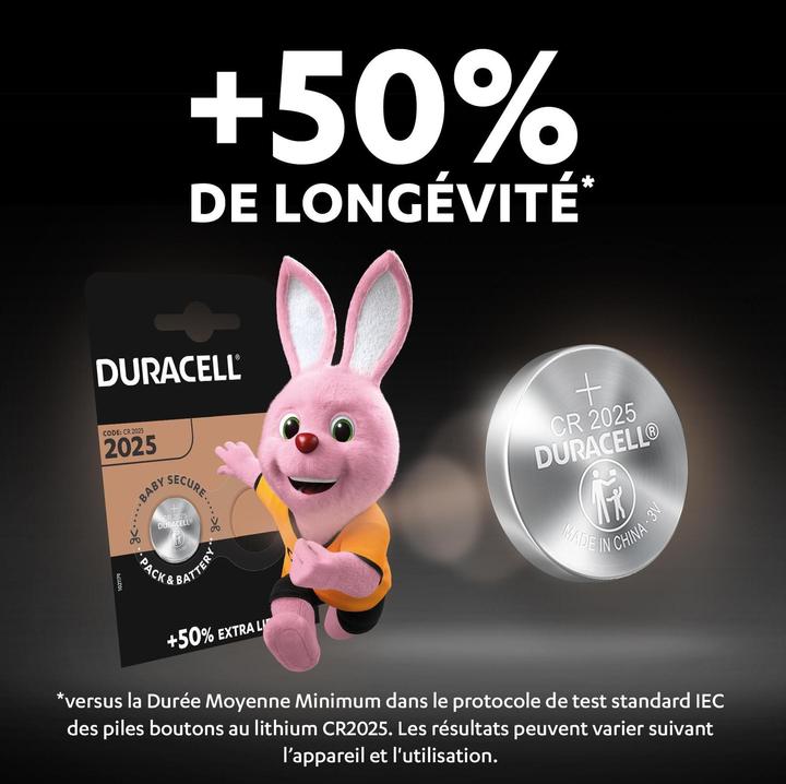 Image du produit Duracell Lithium CR2025 (2 pcs, CR2025, 165 mAh)