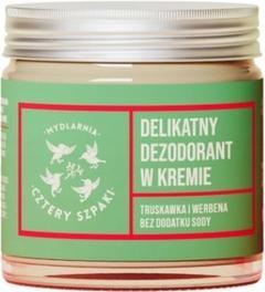 Mydlarnia Cztery Szpaki MYDLARNIA CZTERY SZPAKI Delikatny dezodorant w kremie Truskawka i Werbena 60ml (60 ml)