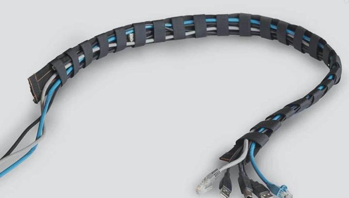 Produktbild Lanco Flexibler Kabelkanal L-Form 100cm Klettverschlüsse (Kabelkanal, 100 cm)