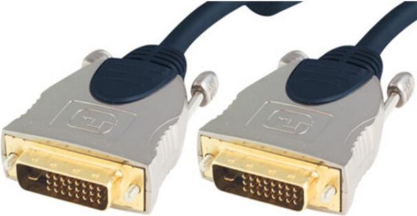 Shiverpeaks sp-PROFESSIONAL Câble DVI 7,5 m DVI-D Bleu - Chrome (SP77447) (7.50 m, DVI)