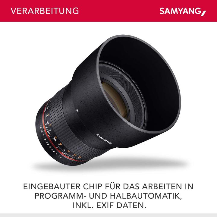 Actual product image Samyang 85mm f/1.4 AS IF UMC - Nikon F (Nikon F, APS-C / DX)