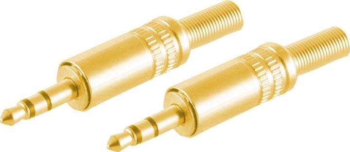 Shiverpeaks S/CONN maximum connectivity Prise jack stéréo 3,5mm, métal doré SET 2 pièces