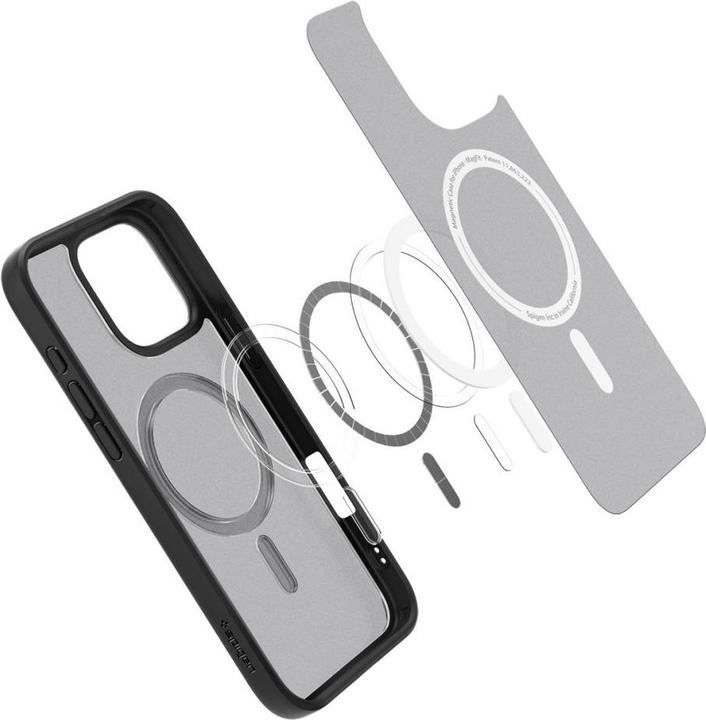 Actual product image Spigen Ultra Hybrid MAG iPhone 16 Pro MagSafe frost black ACS08134 (Apple iPhone 16 Pro)