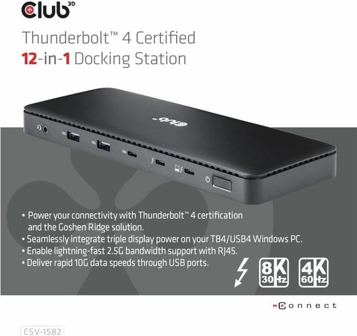 Actual product image Club 3D CSV-1582 (Thunderbolt, 11 Ports)
