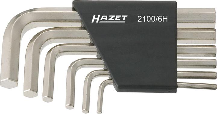 Produktbild HAZET Winkelschraubendreher Satz 2100/6H ∙ Innen Sechskant Profil ∙ 3 ∙ 4 ∙ 5 ∙ 6 ∙ 8 ∙ 10 ∙ Anzahl…