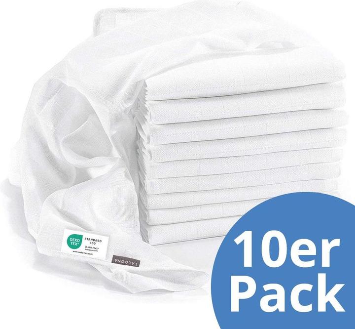 Produktbild La Loona LaLoona Mullwindeln & Mulltücher Mullwindeln / Mulltücher / Spucktücher 10er Pack 80 (80 cm, 80 cm)