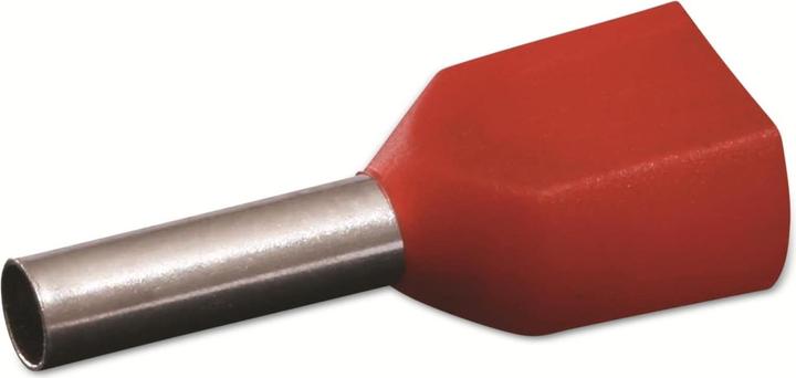 Quadrios 22C435 Twin ferrule 1 mm² Partially insulated Red 1 set