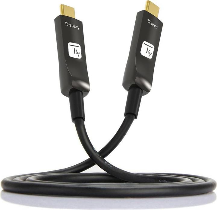 Actual product image Techly USB-C cable AOC Fibre M/M 15m (15 m, USB 3.2 Gen 1)