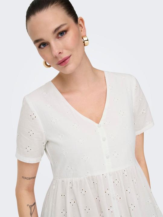 Actual product image JdY Normal geschnitten V-Ausschnitt Voluminöser Armschnitt Midikleid Kleid (M)
