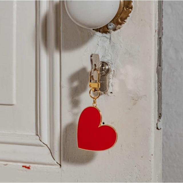 Actual product image Eulenschnitt Keyring pendant large heart red - by