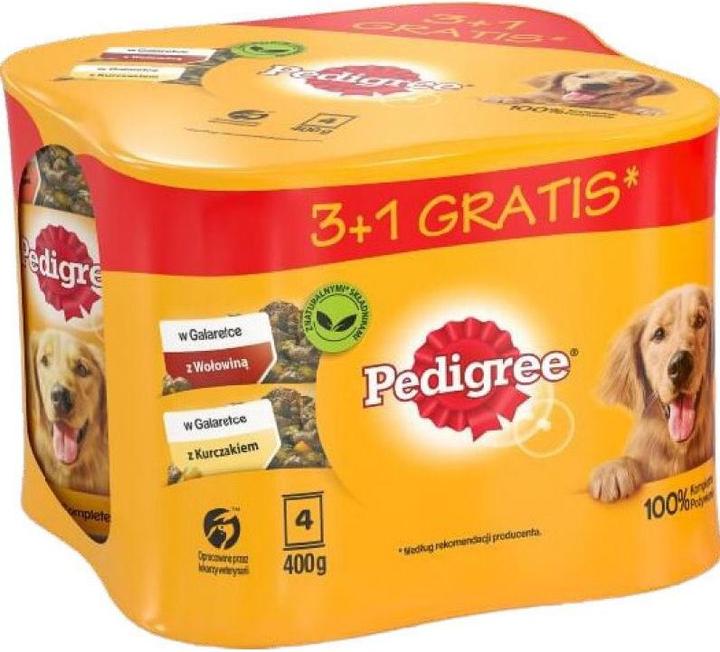 Image du produit Pedigree Mokra karma 2x Wołowina 2x Kurczak dla psa4x400g (Senior, 4 pcs, 1600 g)