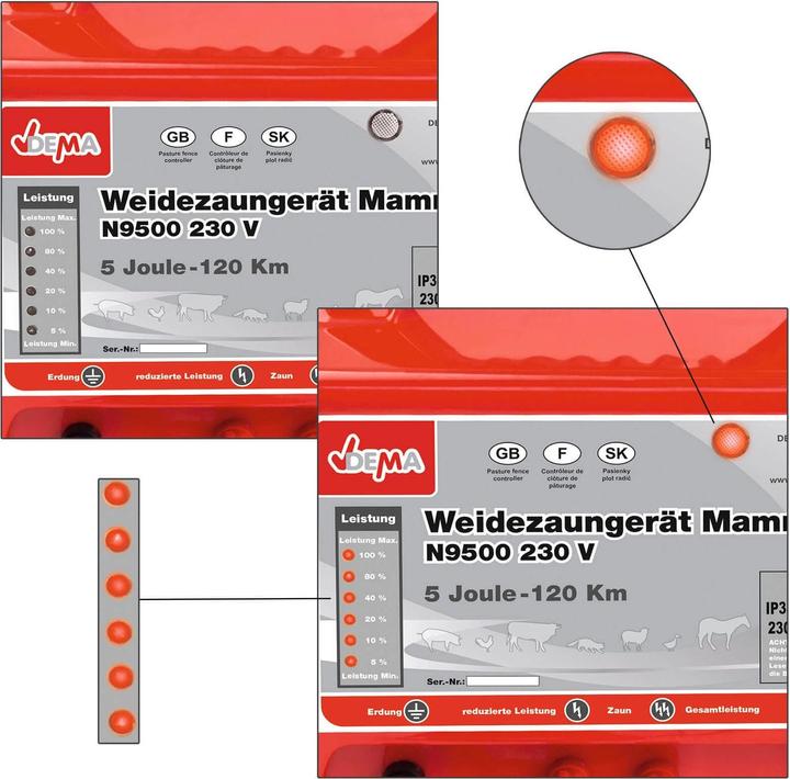 Produktbild Dema Weidezaungerät Elektrozaungerät 230V Mammut N9500