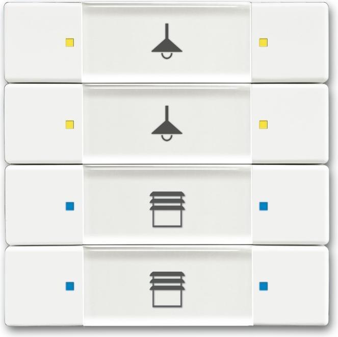 Actual product image Busch-Jaeger Busch-Jäger operating element, 4/8-fold multifunction/colour concept 6127/02-884