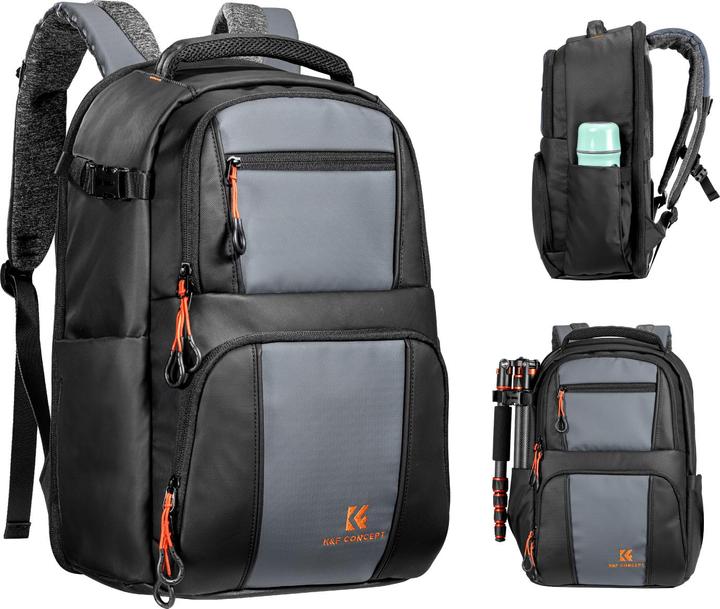 Immagine prodotto K&F Concept Zaino 30L Nature Wander 09 (nero e grigio) (Borsa a tracolla per fotocamera, 25 l)