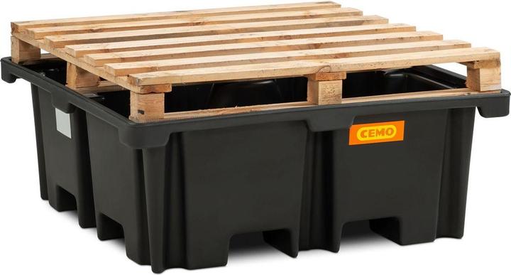 Produktbild Cemo PE-Fass-/Palettenauffangwanne 400/4 129 x 129 x 48 cm