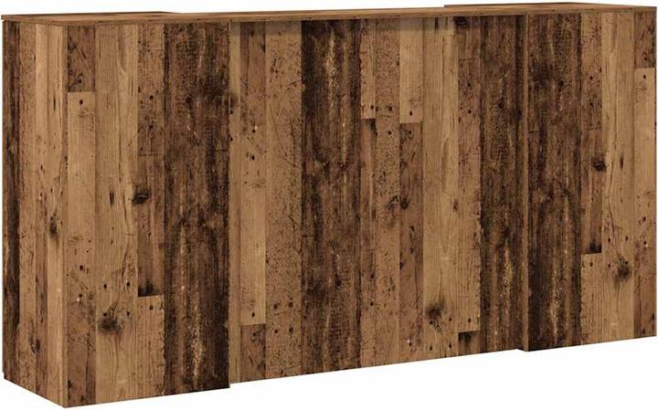 Actual product image VidaXL Reception counter in reclaimed wood look 200x50x103.5 cm wood-based material