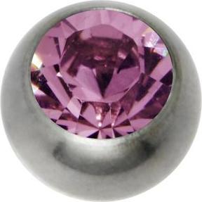 Actual product image Bijouteria 1.2mm Titanium piercing part (Swarovski Crystal, Titanium)