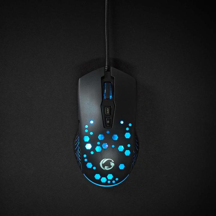 Actual product image Nedis Gaming Mouse | Wired | 800 / 1200 / 2400 / 3200 / 4800 / 7200 dpi | Adjustable DPI | Anz (Cable)