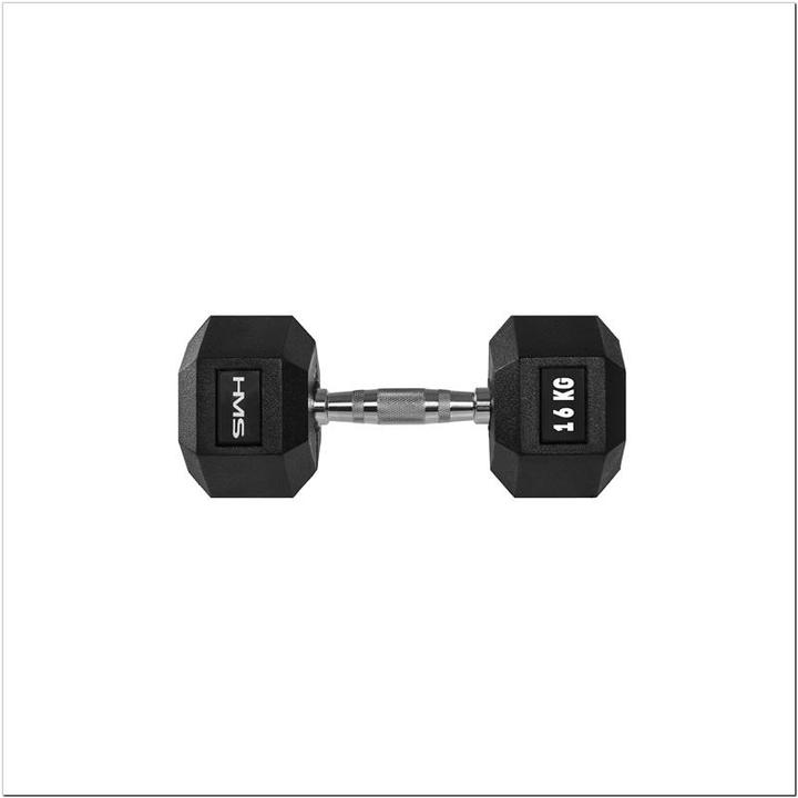 Image du produit HMS Haltère court 16 kg HEX-PRO 16 (1 x 16 kg)