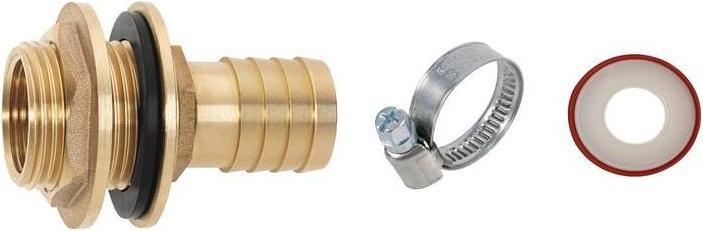 Produktbild Geka Regentonnenanschluss Set 1 Zoll Messing Schlauchgrösse 25 mm Innengewinde 3/4 ″ (Kupplung, 25 mm)