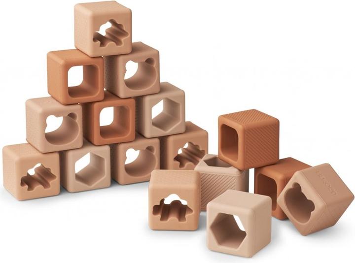 Actual product image Liewood Building blocks Loren Tuscany Rose Multi Mix parts % silicone