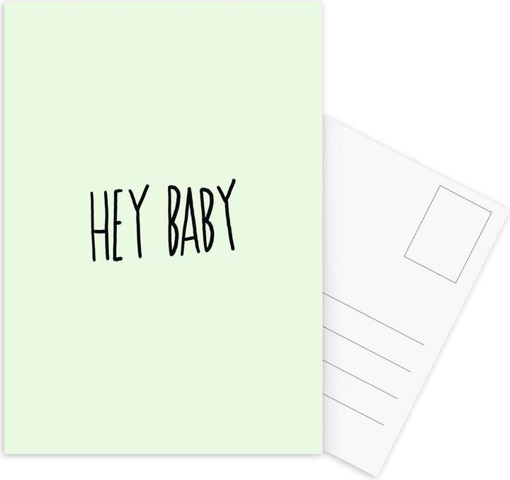 Actual product image Juniqe Hey Baby - Quotes & Slogans (15 pcs.)