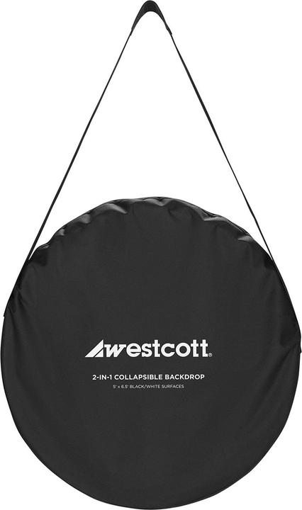 Produktbild Westcott 2-in-1 Black & White Screen (5' x 6.5') Collapsible Backdrop (152.40 cm, 195.60 cm)
