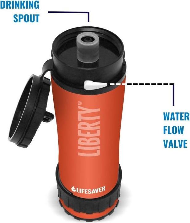 Actual product image LifeSaver Liberty water filter, orange (0.40 l)