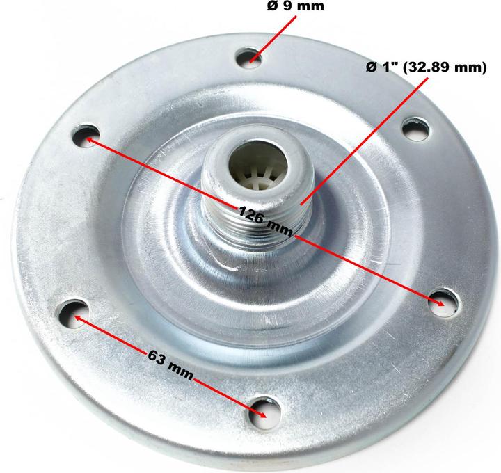 Produktbild Wiltec Edelstahl Flansch DN25 33mm Druckkessel 24 50 80 100L Membrankessel (Hauswasserpumpe)