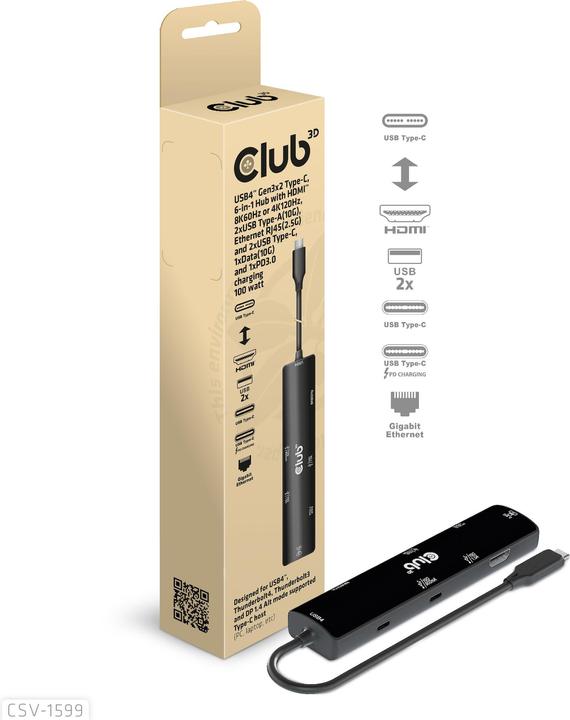 Immagine prodotto Club 3D CSV-1599 (USB-C, 1 Porti)