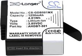 Produktbild CS Cameron Sino Battery for GoPro Hero 5-6-7 (hero 5, Hero 7, Hero 6)