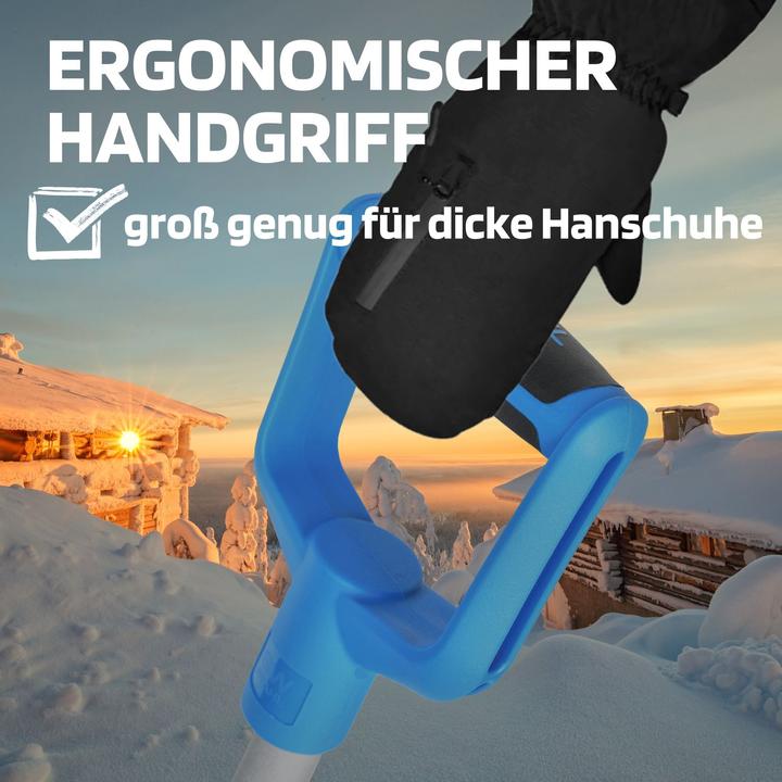 Produktbild SW-Stahl 98100L Schneeschieber Klappbar I platzsparend I stabil I 138cm lang Aluminium Schneeschaufe