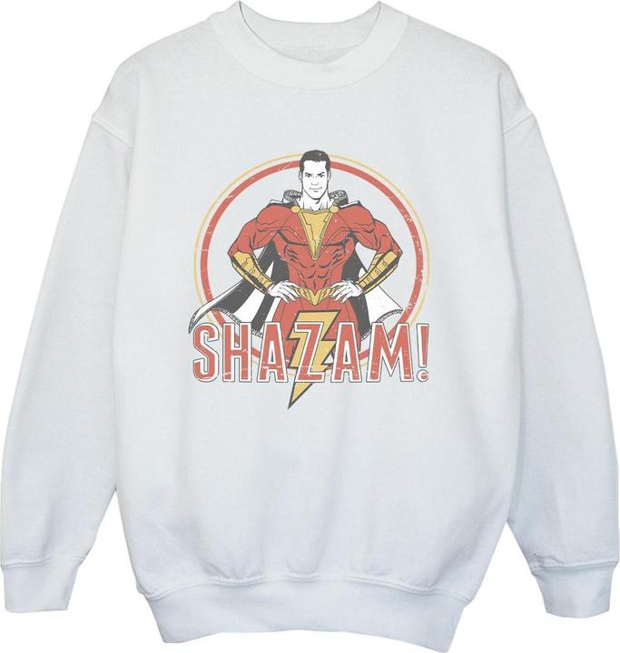 Immagine prodotto Shazam Retro Circle Distressed Felpa Ragazzi (140, 146)