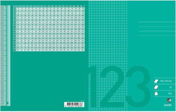 Actual product image Bantex rain booklet, 17 x 21 cm, square 5 x 5 mm, grass green, 20 pieces. (Grass green, 20 x)