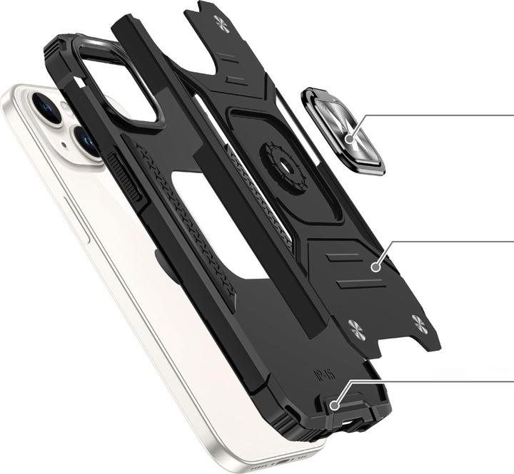 Produktbild Wozinsky Ring Armor iPhone 15 iPhone 15 Ring Armor Hülle – rot (Apple iPhone 15)