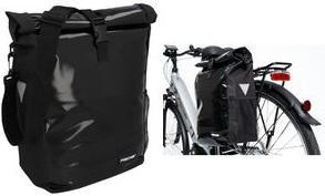 Actual product image Fischer Bicycle pannier Kurier, black (Luggage carrier bag)