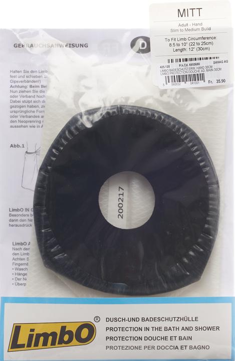 Limbo Badeschutz 30cm Hand Erwachsene wasserdicht (Toilette)