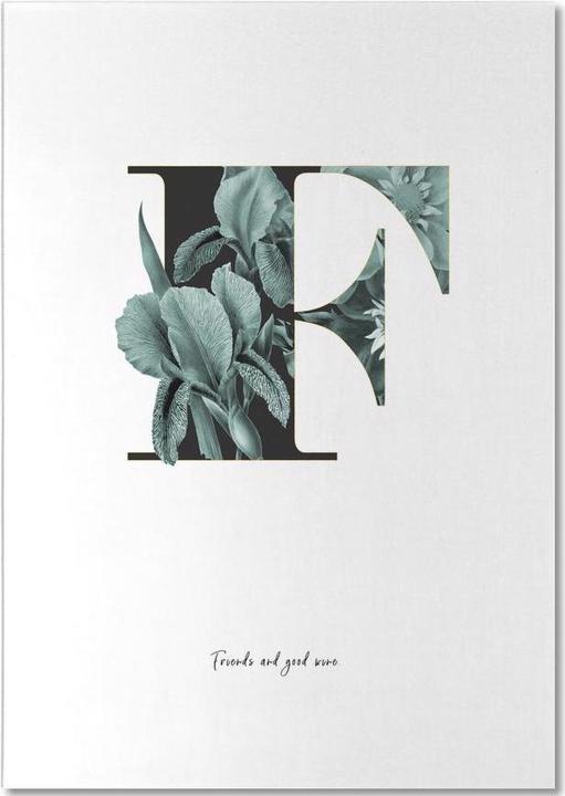Immagine prodotto Juniqe Alfabeto dei fiori - F - Alfabeto e lettere (A5, Punteggiato)