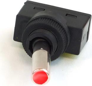 Phobya Kippschalter LED rot 1-polig AN/AUS schwarz (3pin)
